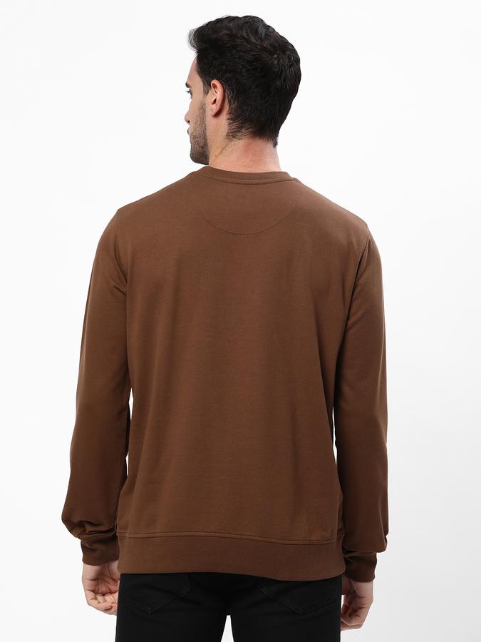 Men Regular Fit Typographic Print Round-Neck Sweatshirt image number 2