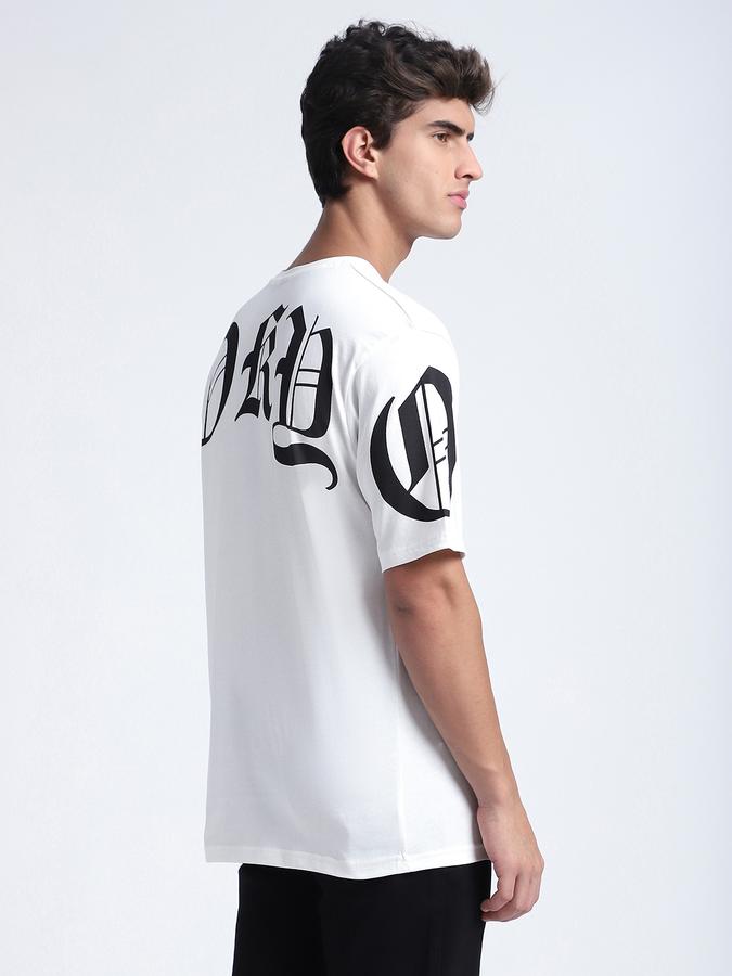 Men Cotton Regular Fit Crew Neck Graphic T-shirt