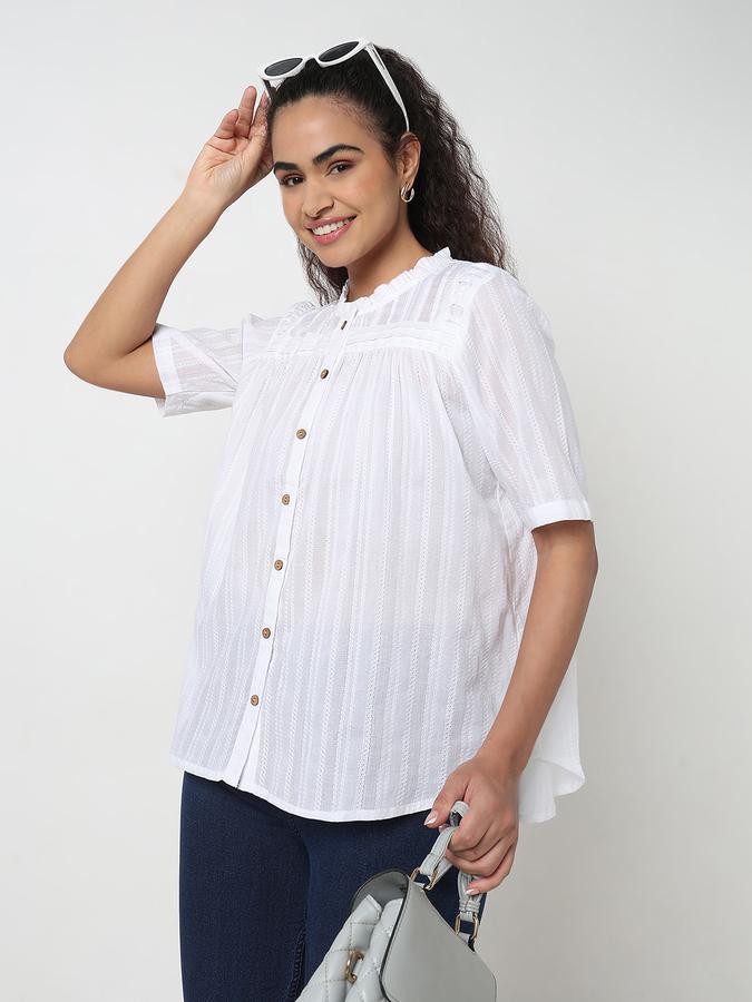  Women's regular fit  solid tunic with pintuck details 