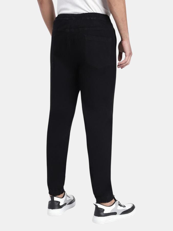 R&B Black Relaxed Fit Men Mid Rise Jeans