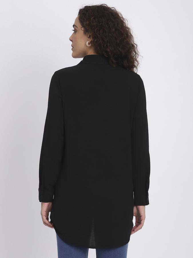 R&B Women Black Solid Shirt