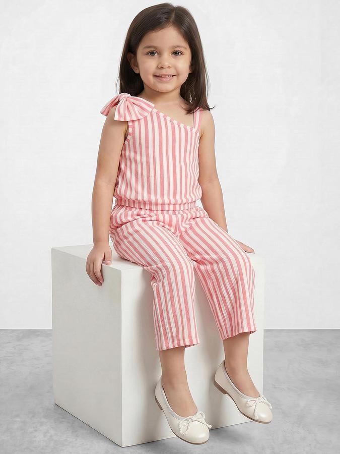 R&B Pink Cotton Blend Girl Clothing Set
