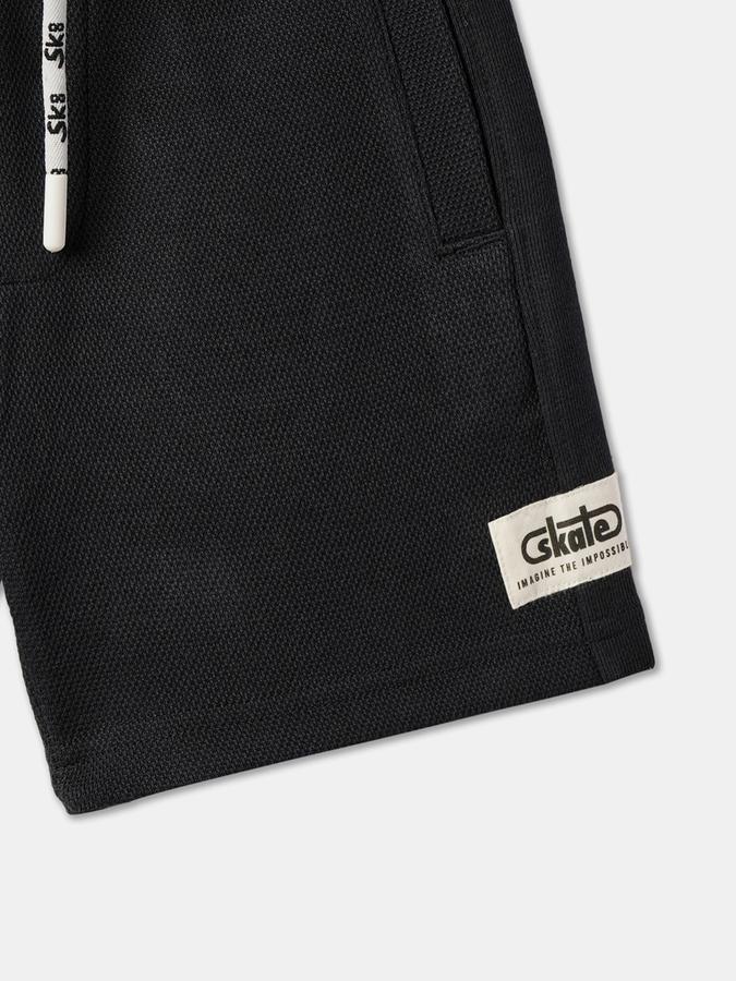 Boys Cotton Relaxed Fit Elastic Waist Clean Hem Shorts