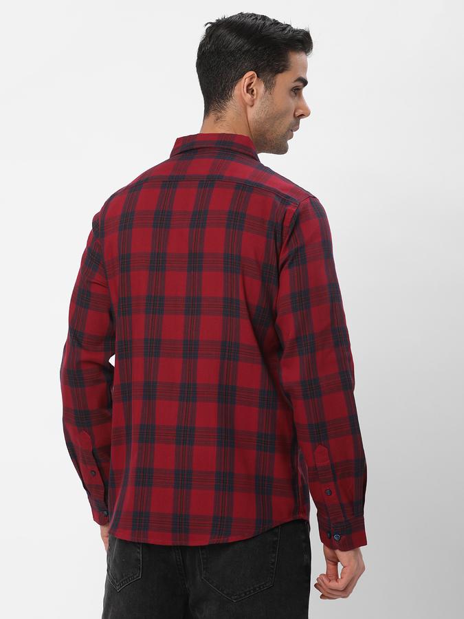 R&B Men Red Casual Shirts image number 2