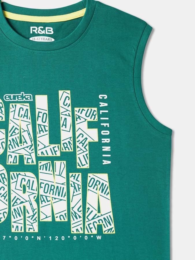 Boys Typographic Print Crew-Neck T-Shirt image number 2