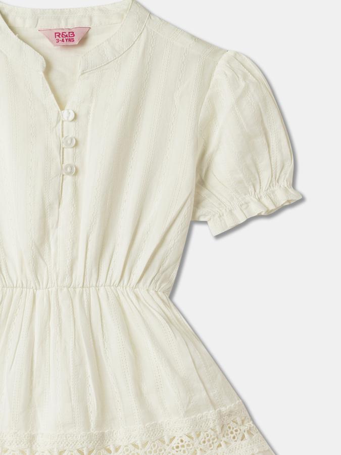 Printed A-Line Dress with Drawstrings image number 2