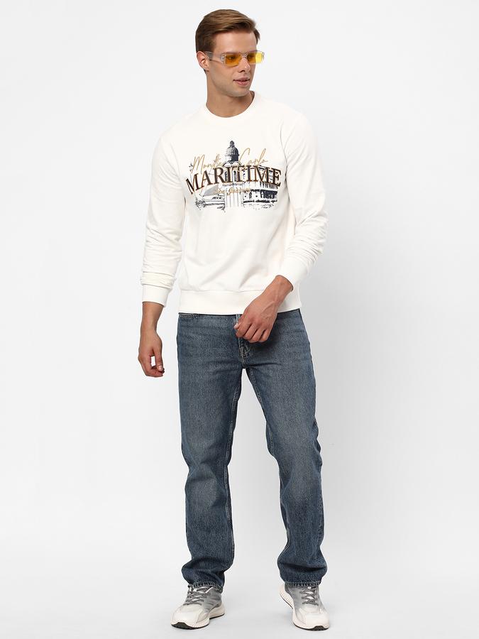 Men Typographic Print Crew-Neck Sweatshirt image number 1