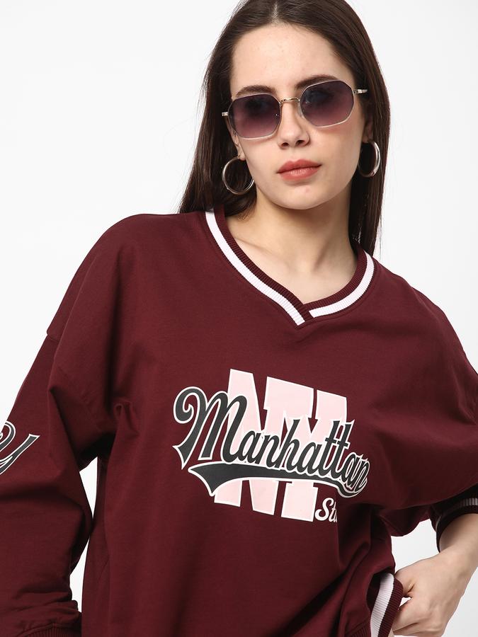 R&B Oversized Sporty Fashion Sweat Top image number 0