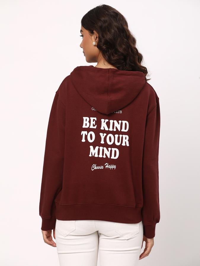 Women Cotton Regular Hooded Graphic Sweatshirt