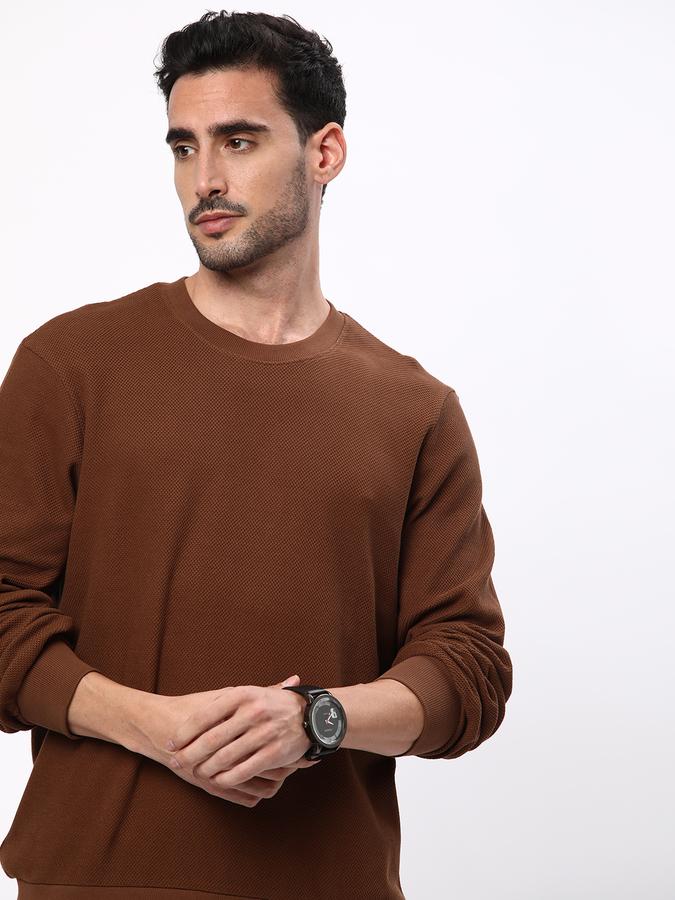 R&B Men Brown Sweatshirts & Hoodies