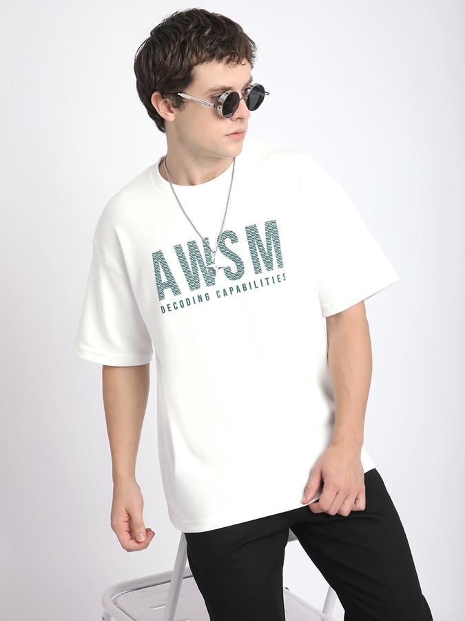 Self Design Men Round Neck T-Shirt image number 0