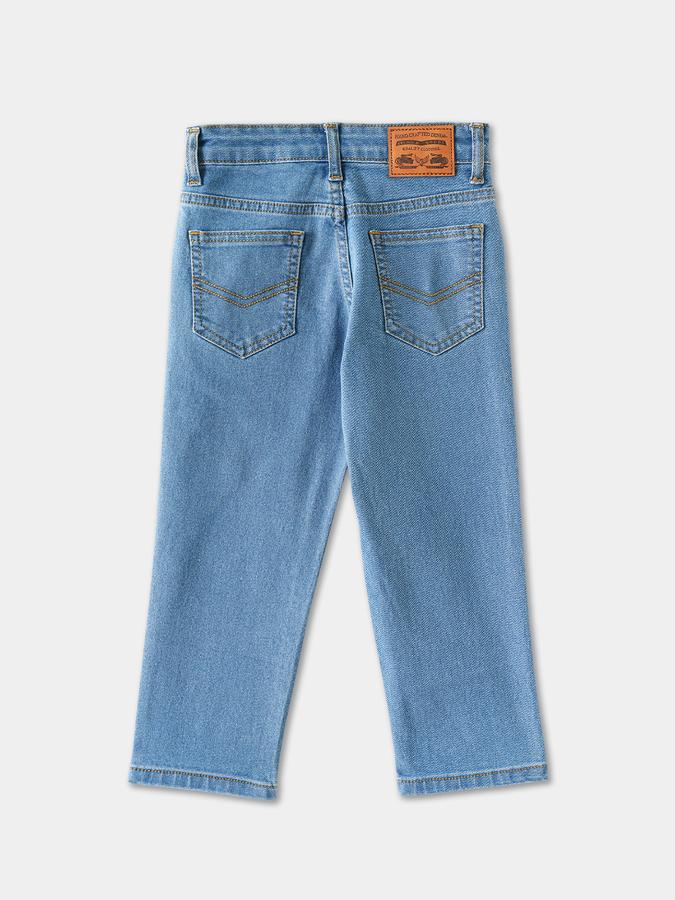 Boys Denim Regular Fit Button Waist Clean Look Jeans