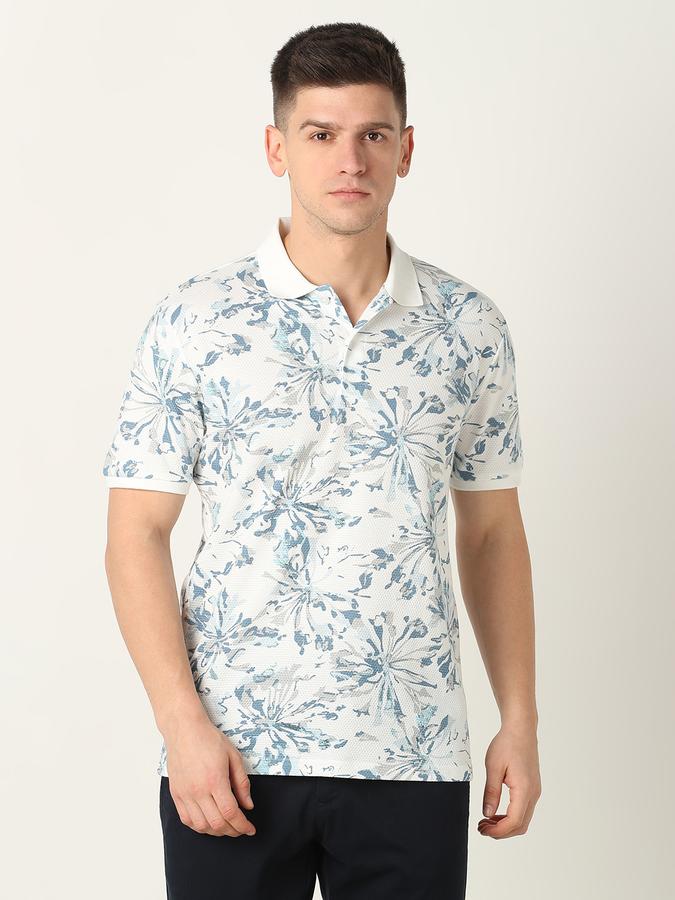 Men Printed Regular Fit Polo T-Shirt image number 0