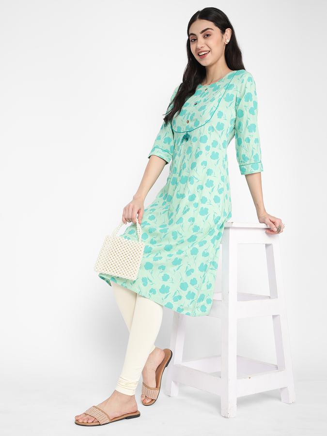 R&B Women Green Kurta image number 0