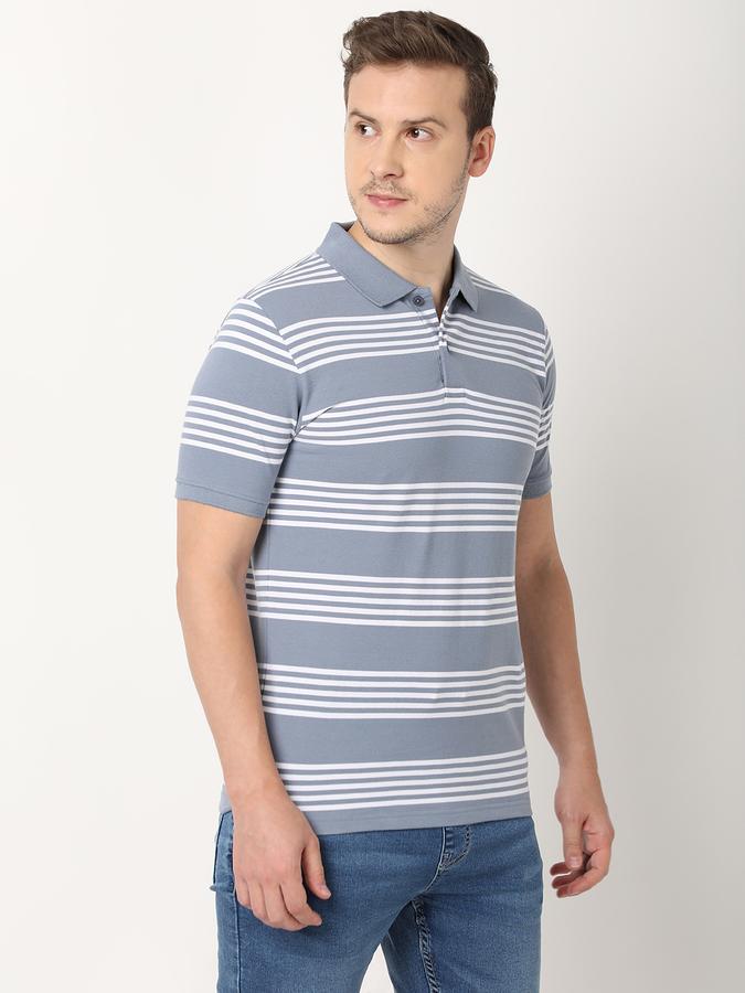 Men Stripes Regular Fit T-shirt image number 2
