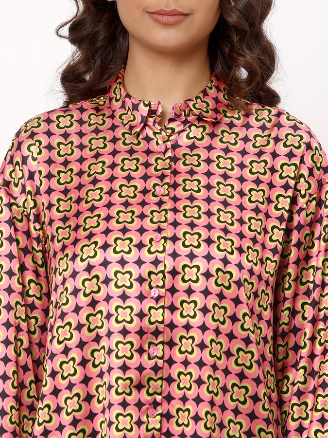R&B Women's Printed Satin Shirt image number 3