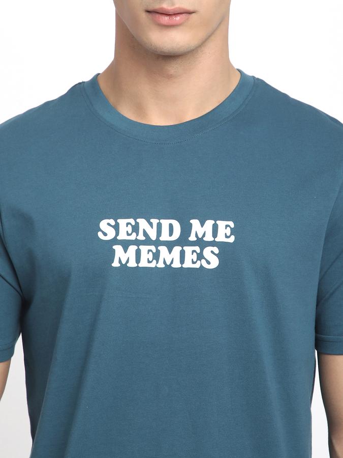 Men Cotton Regular Fit Crew Neck Typographic Print T-shirt