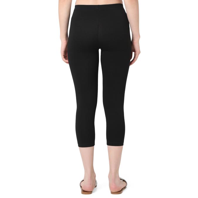 R&B Women Black Solid Capri Leggings