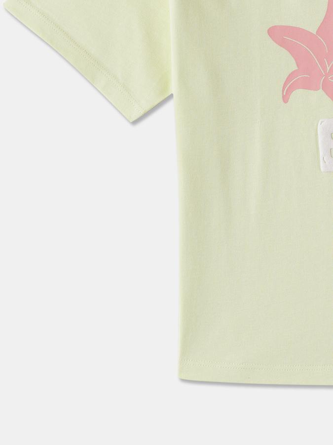 R&B Girls Graphic Print Pure Cotton Regular T Shirt image number 3