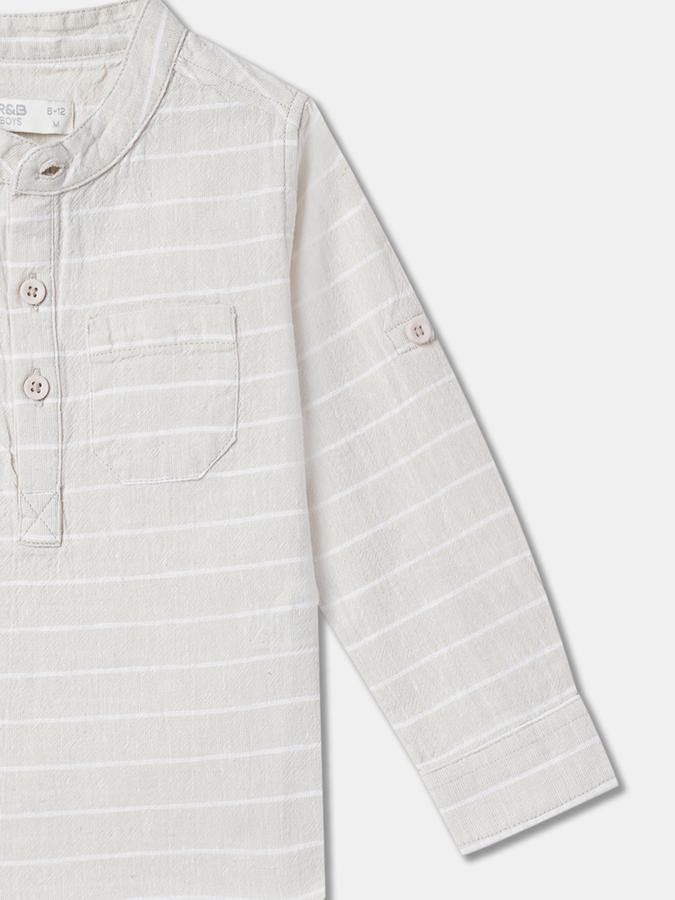 Boys Striped Relaxed Fit Shirt image number 2