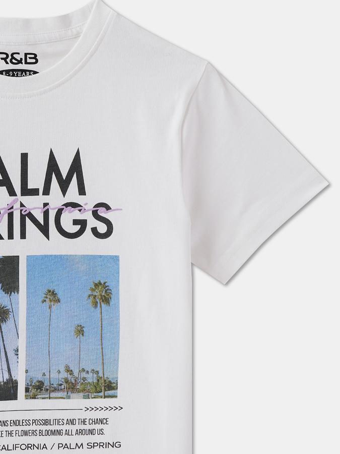 Boys Printed Pure Cotton Oversized T Shirt image number 2