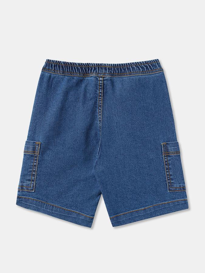 Boys Cotton Relaxed Fit Elastic Waist Cargo Style Shorts