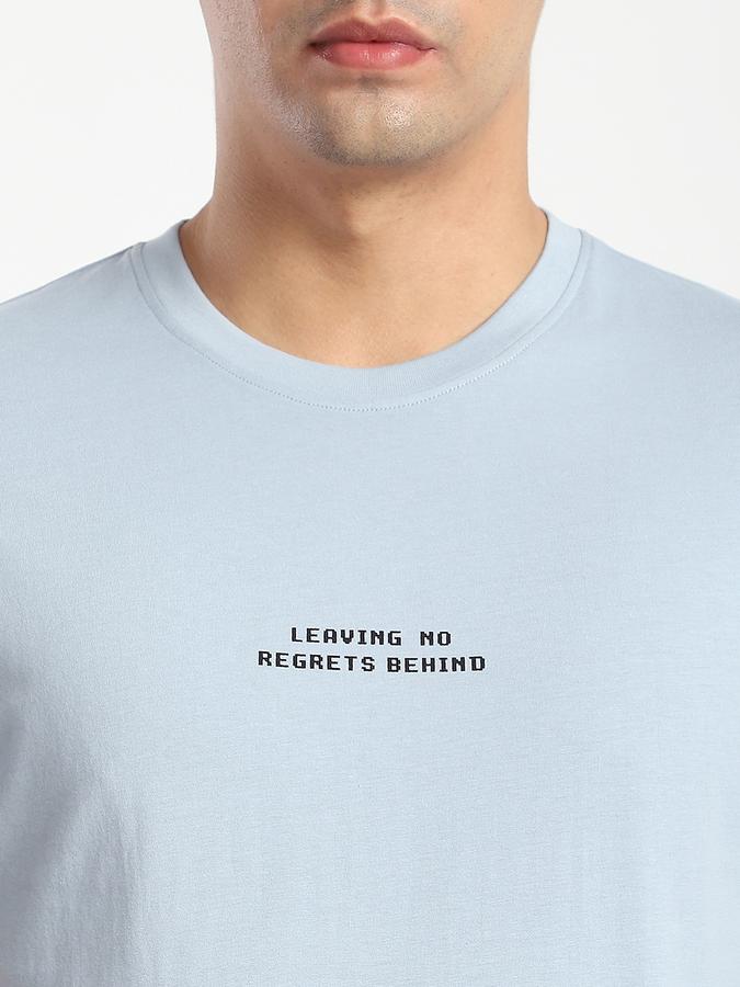 Men Cotton Regular Fit Crew Neck Graphic T-shirt