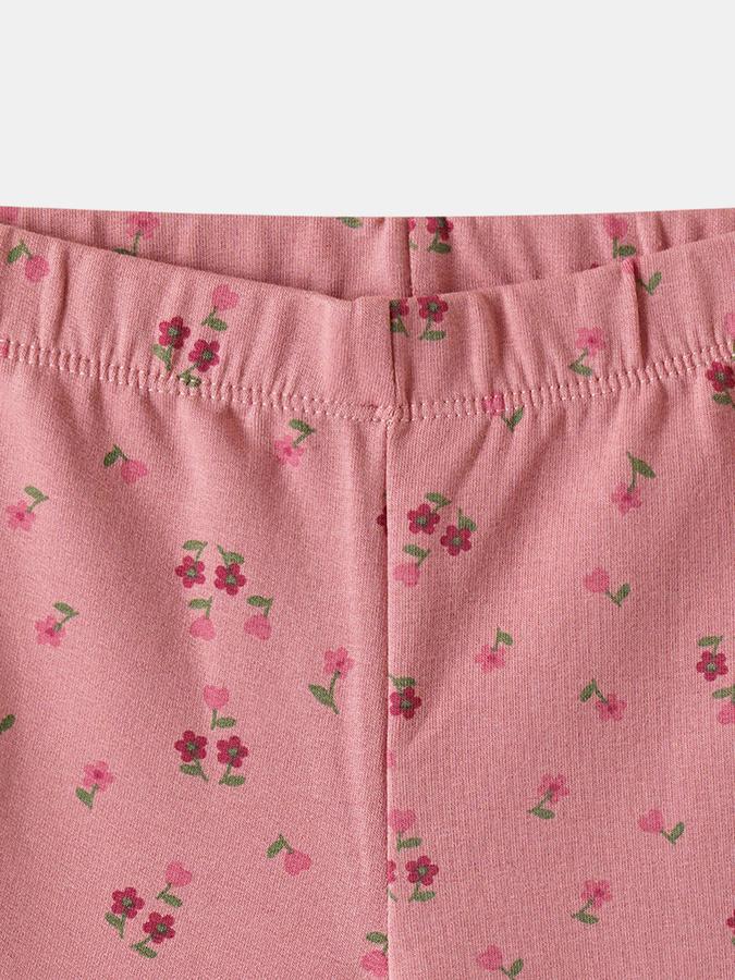 Girls Cotton Blend Fitted Elastic Waist Printed Leggings