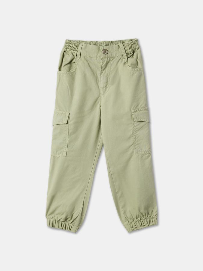 Girls Flat-Front Straight Fit Trousers image number 0