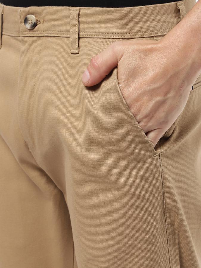 R&B Men Beige Casual Trousers image number 3