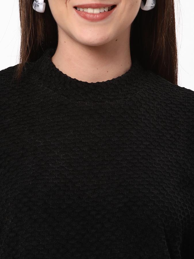 Women Patterned-Knit High-Neck Pullover image number 3