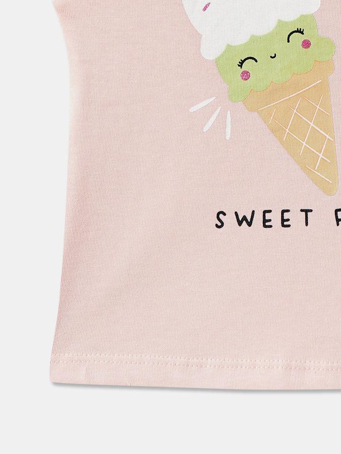 Baby Girls Graphic Print Pure Cotton Regular T Shirt image number 3
