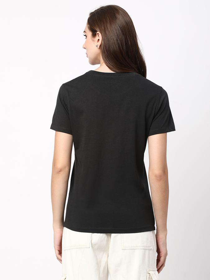 Women Cotton Relaxed Fit Crew Neck Graphic T-shirt