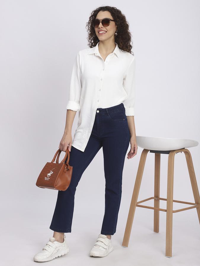 R&B Women Off White Solid Shirt