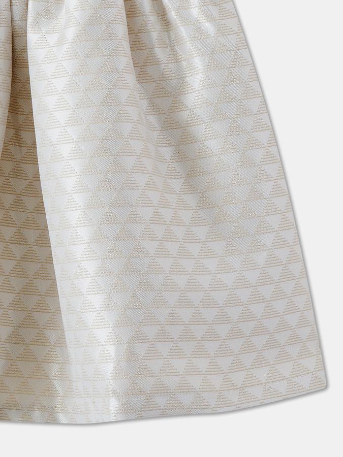 Girls Checked Short Sleeve Round Neck Regular Dress