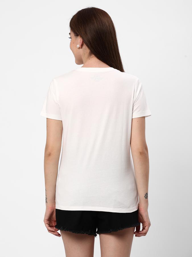 Women Typographic Print Crew-Neck T-Shirt image number 2