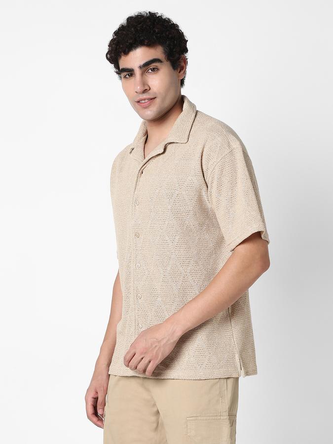 R&B Men's Beige Shirt