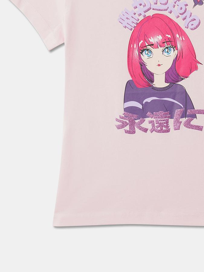 Girls Graphic Print Regular Print Round-Neck T-Shirt image number 3