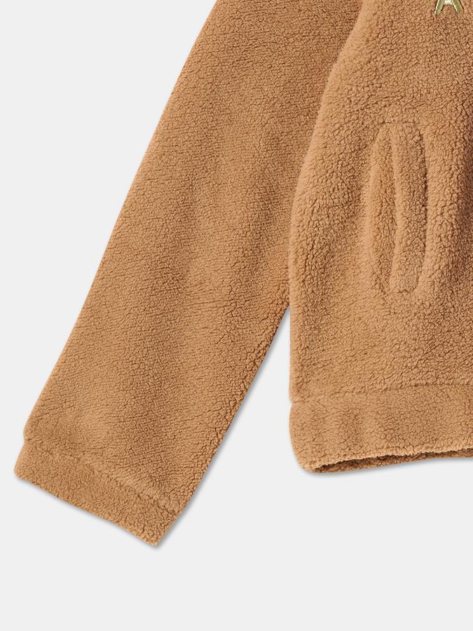 Girls Polyester Regular Fit Crew Neck Pullover Solid Sweatshirt