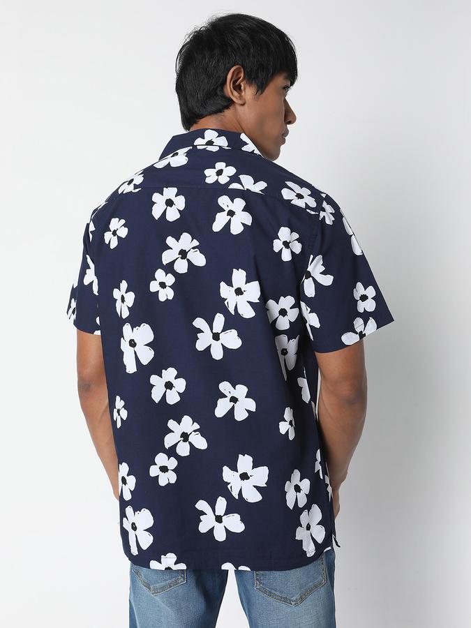 R&B Men's Floral Print Casual Shirt image number 3