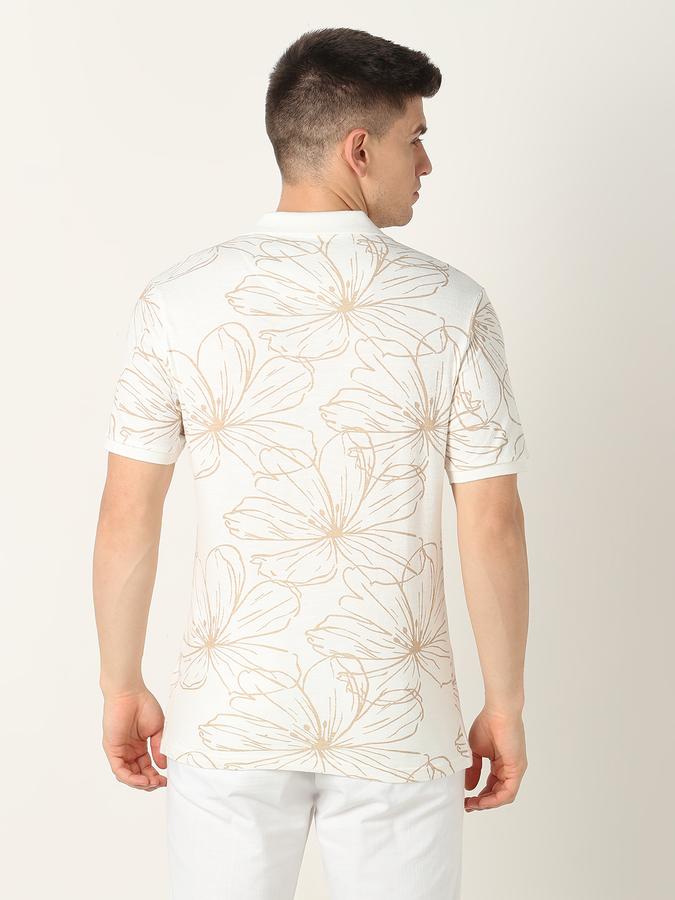 Men Printed Regular Fit Polo T-Shirt image number 3