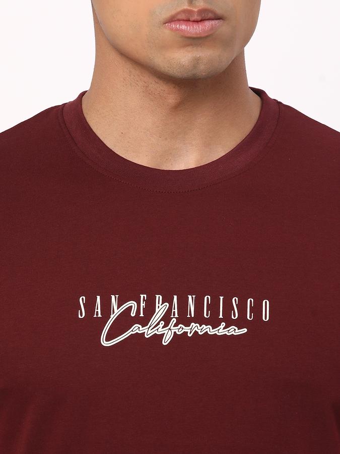 Men Typographic Print Regular Fit T-Shirt image number 3