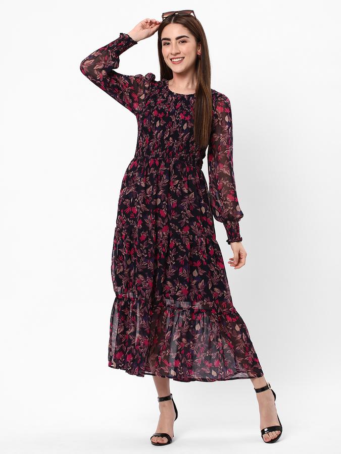 Women Floral Print A-Line Dress image number 1