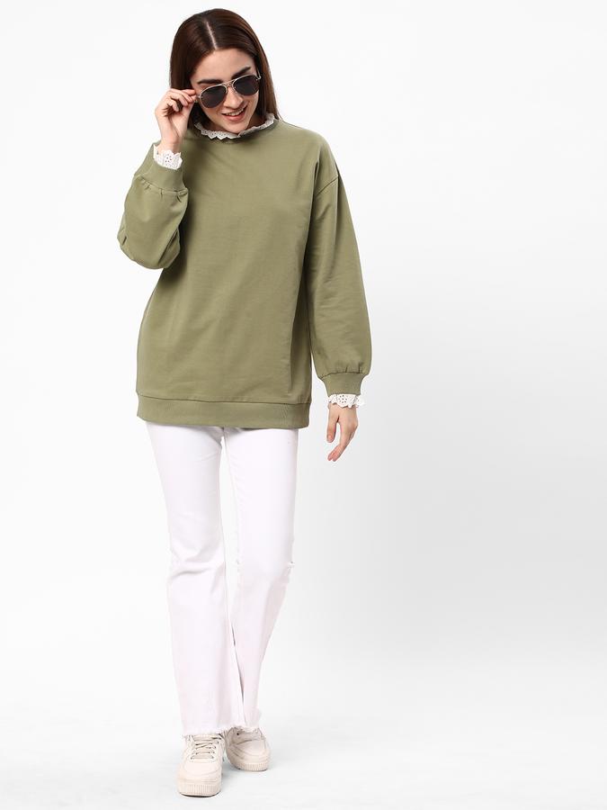 Women Schifilli Embroidered Round-Neck Sweatshirt image number 1