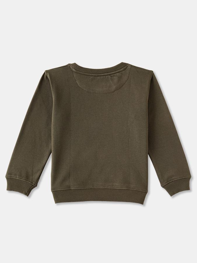 Boys Cotton Blend Relaxed Fit Crew Neck Graphic Sweatshirt