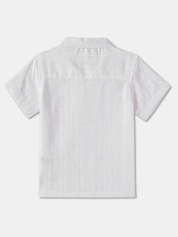 Boys Regular Fit Short Sleeve Camp Collar Shirt