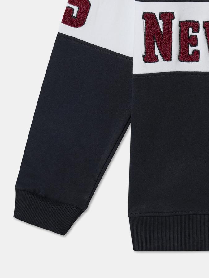R&B Boys' Navy Colourblocked Sweatshirt
