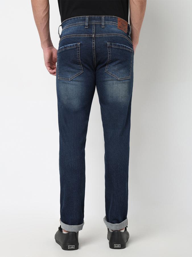 Men Cotton Slim Fit Mid Rise Clean Look Jeans