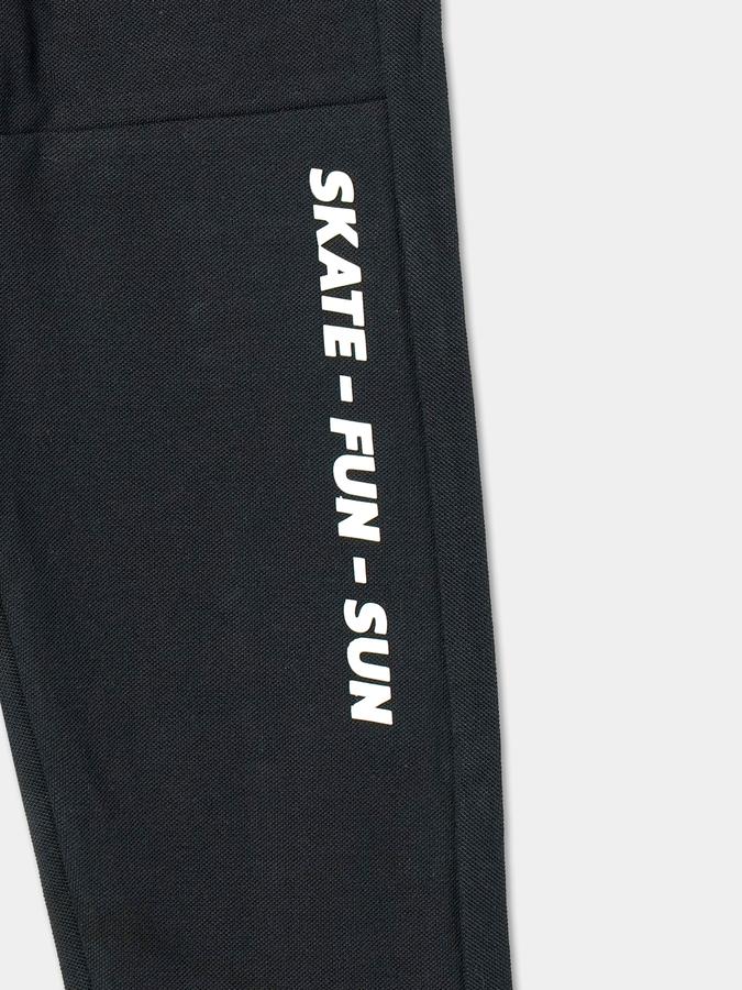 Boys Typographic Print Joggers with Elasticated Drawstring Waist image number 3