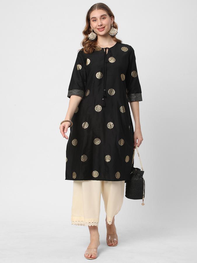Women Geometric Print Straight Kurta image number 1